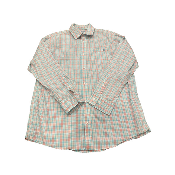 Mens Shirt Size Large Tackle & Tides Plaid Button Down UPF 28 Stain Resistant - Picture 2 of 10